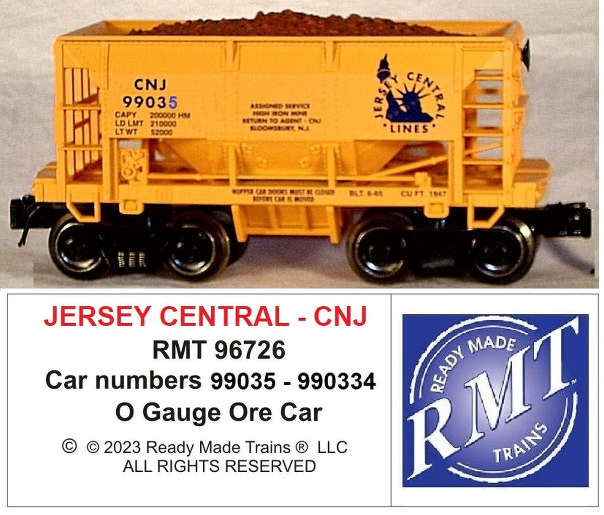 96726 O Ore Car CNJ Jersey Central