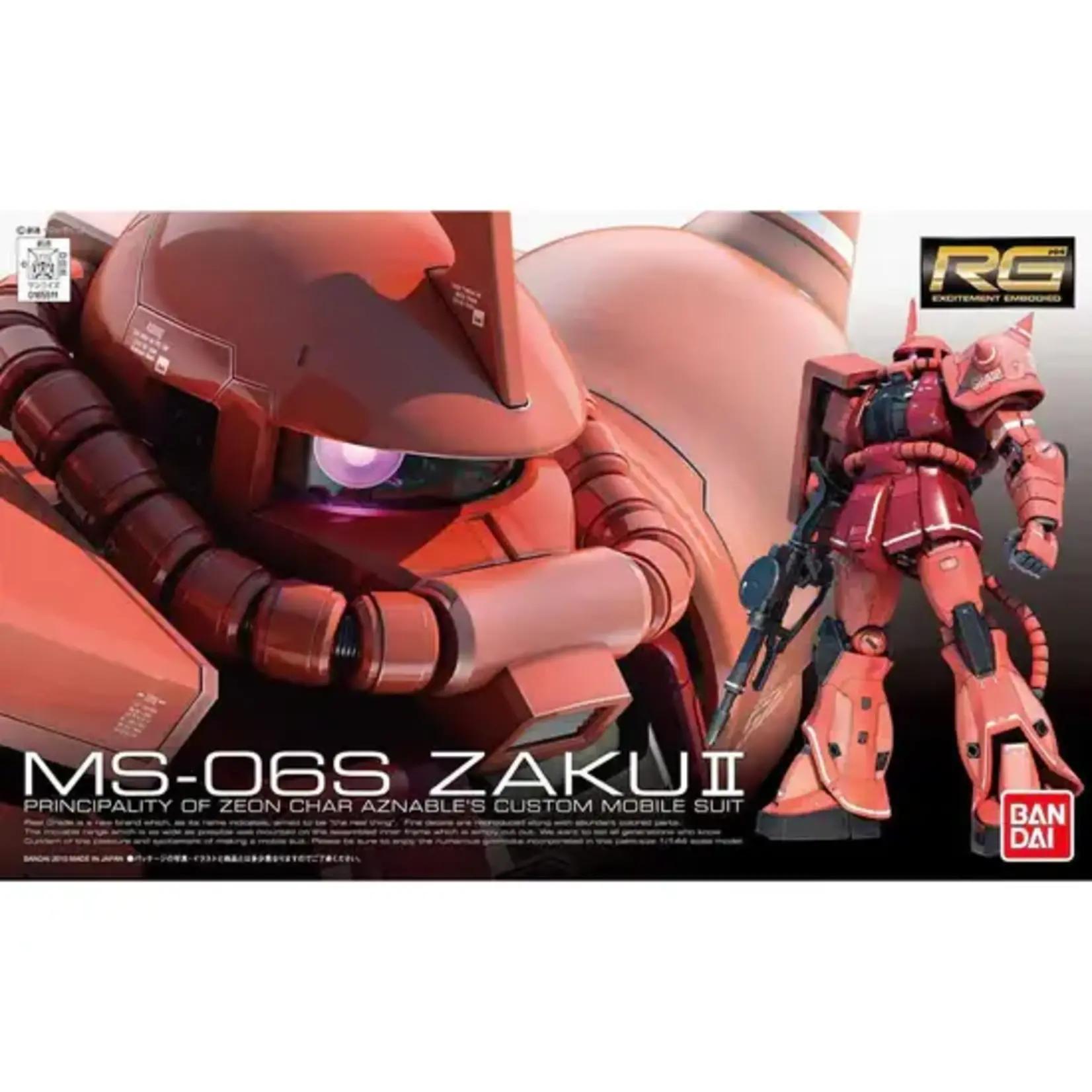 Bandai 2111406 RG #2 1/144 MS-06S Zaku II (Char Aznable's Custom) Mobile Suit Gundam