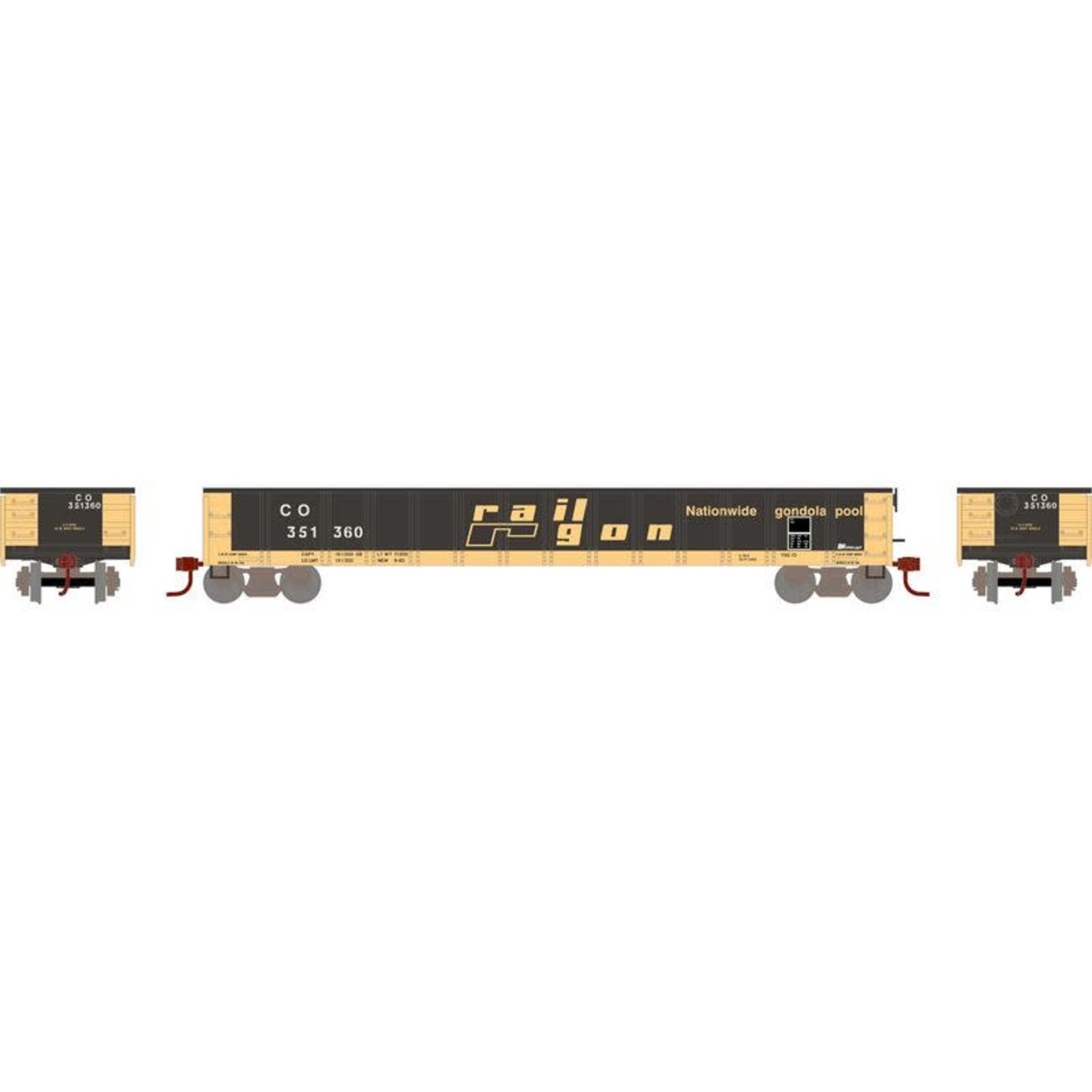 Athearn 6622 N 52' Mill Gondola C&O 351360