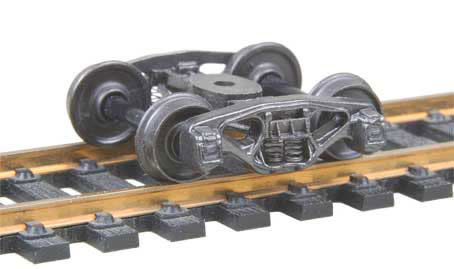 550 HO Bettendorf 50 Ton Self Centering Trucks 33" Ribbed Black