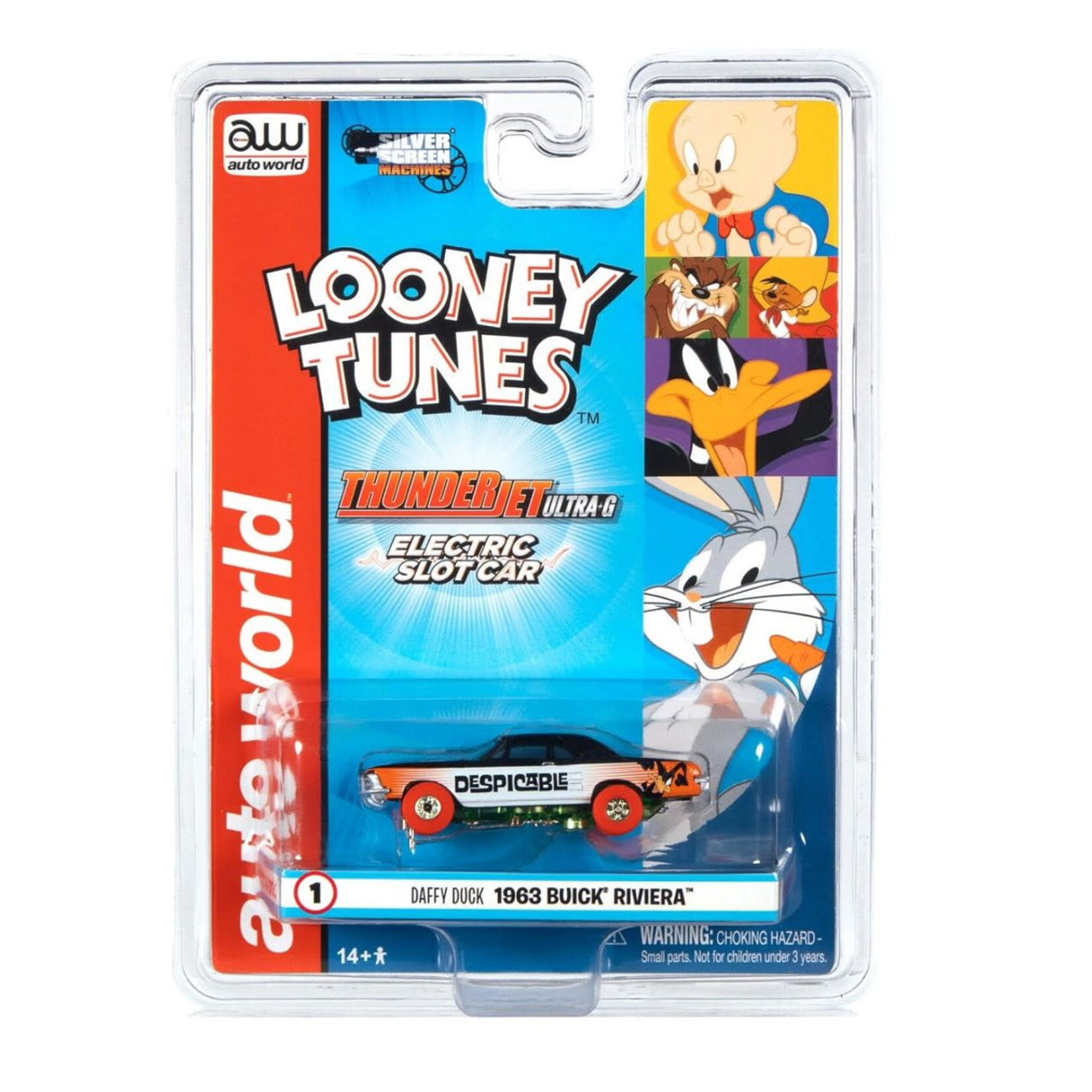 Auto World 363 Thunderjet Ultra G Silver Screen Looney Tunes Slot Car Daffy Duck 1963 Buick Riviera
