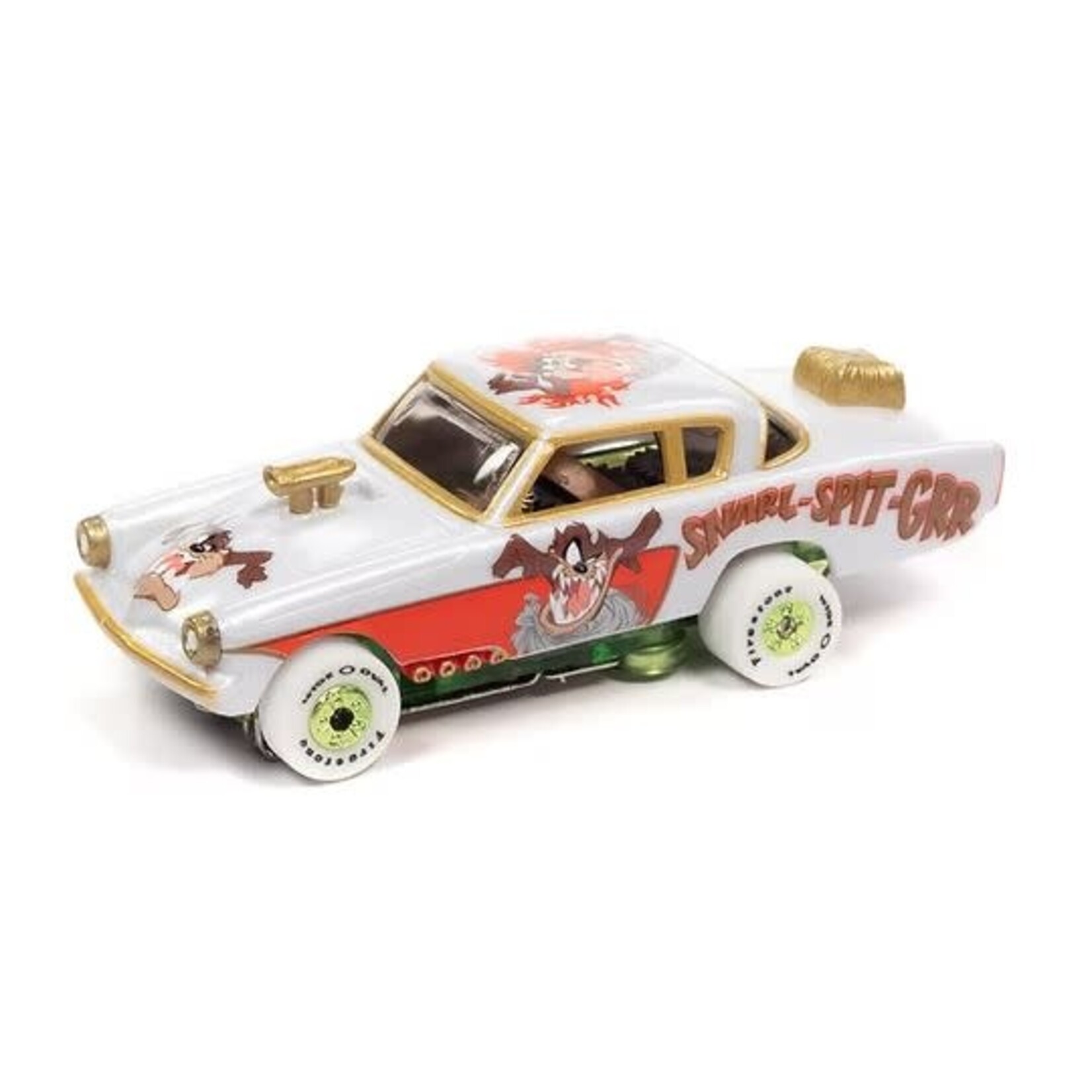 Auto World 363 Thunderjet Ultra G Silver Screen Looney Tunes Slot Car Tasmanian Devil 1953 Studebaker White
