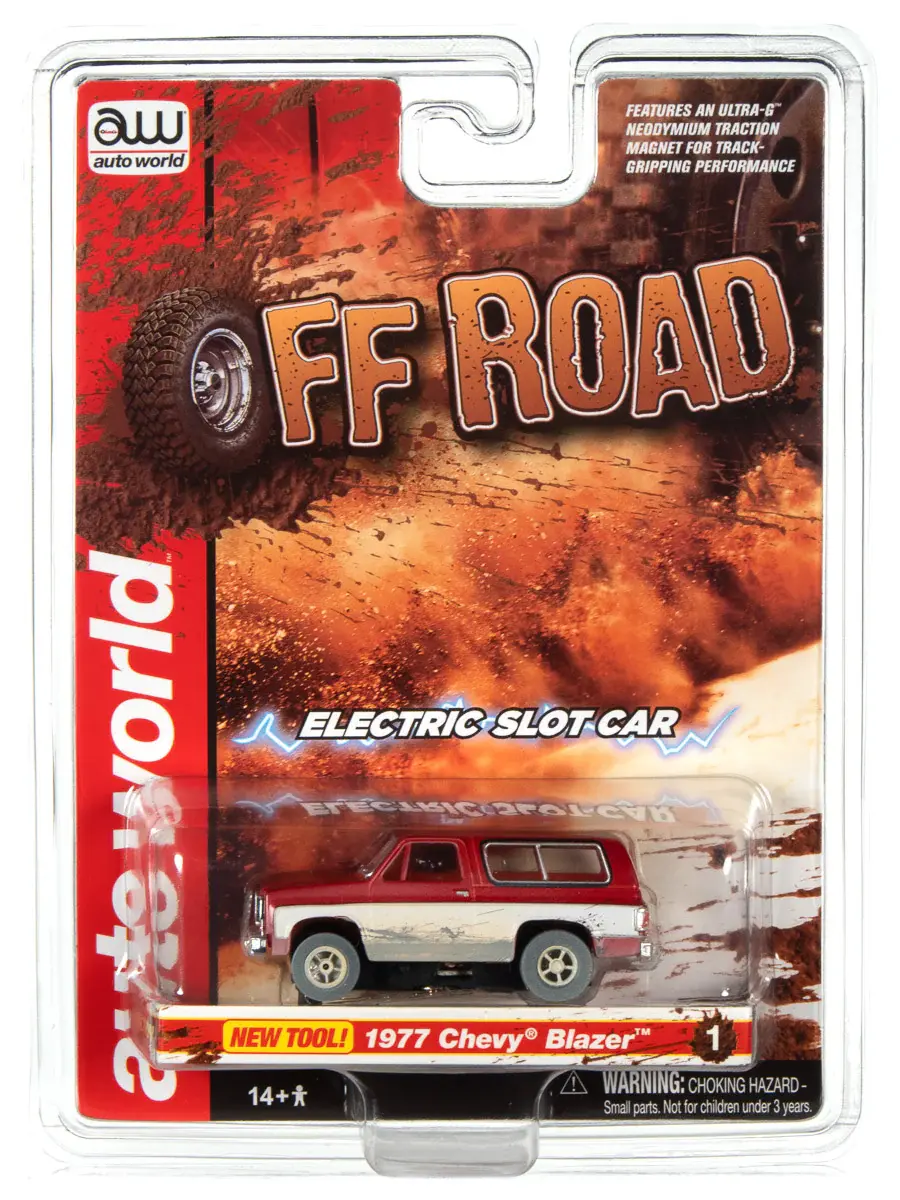 375 Thunderjet Ultra-G X-Traction Off-Road Slot Car 1977 Chev Blazer - Red