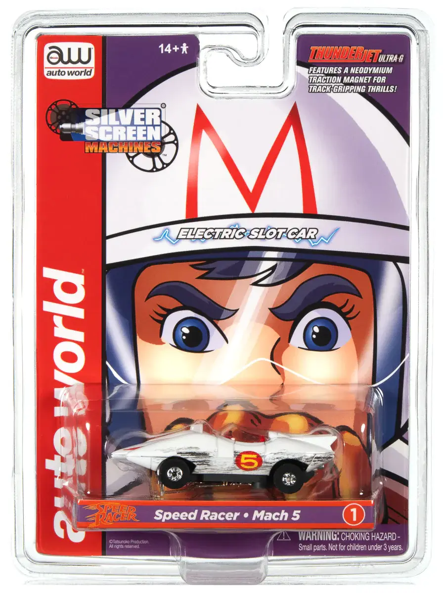 381 Thunderjet Silver Screen Machines Slot Car Speed Racer Mach 5