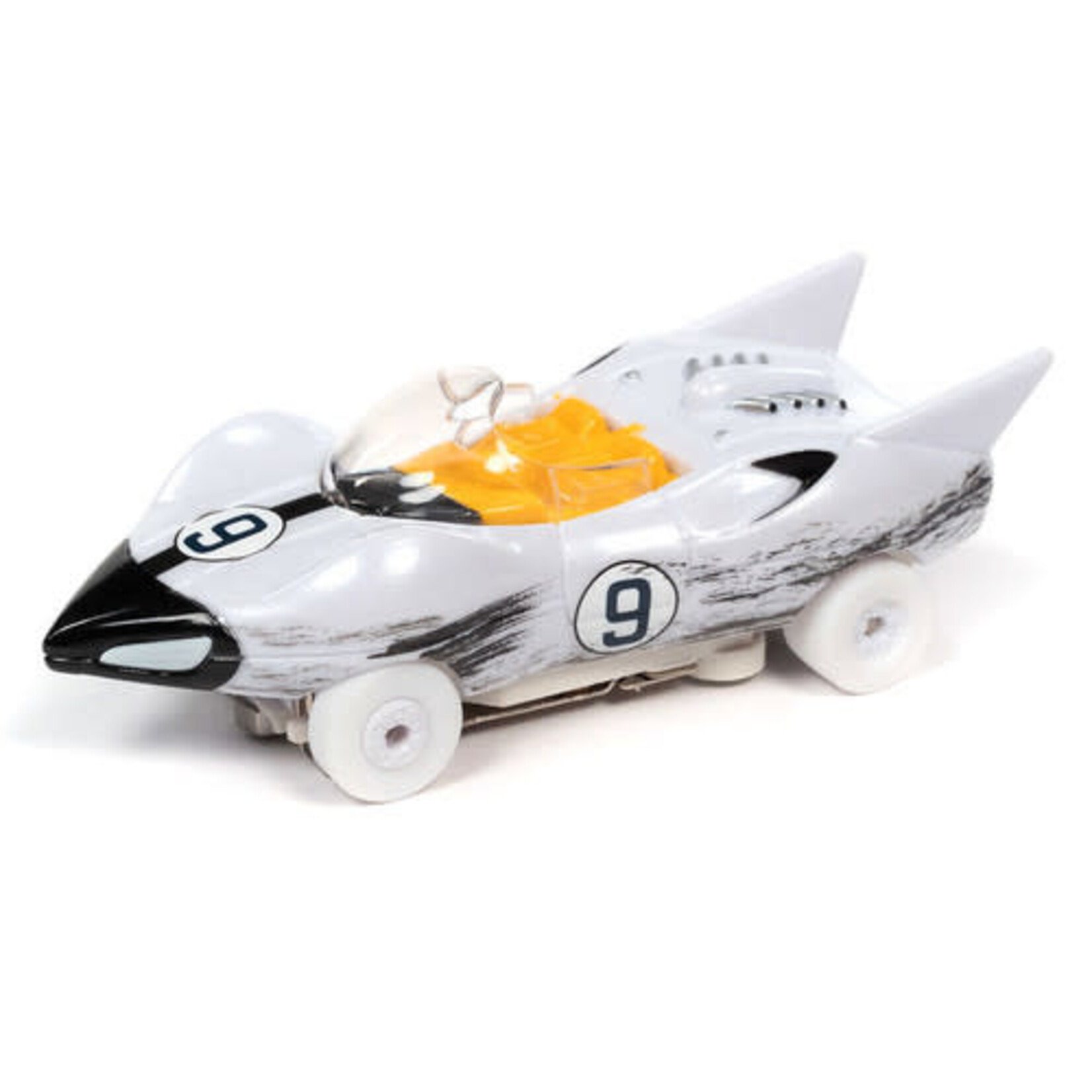 Auto World 381 Thunderjet Silver Screen Machines Slot Car Speed Racer Racer X Shoothing Star - White