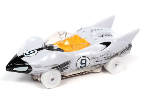 381 Thunderjet Silver Screen Machines Slot Car Speed Racer Racer X Shoothing Star - White