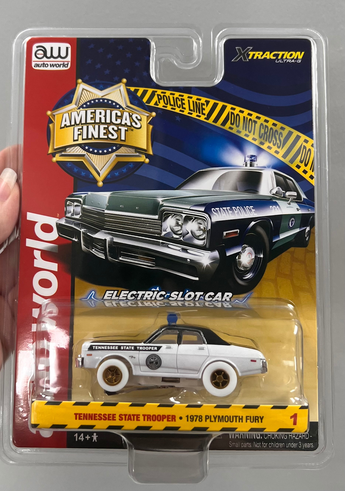 SC397 America's Finest X-Traction 19 1978 Plymouth Fury Tenn State Trooper White