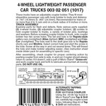 Micro Trains Line 00302051 N 4-Wheel Passenger Car Trucks