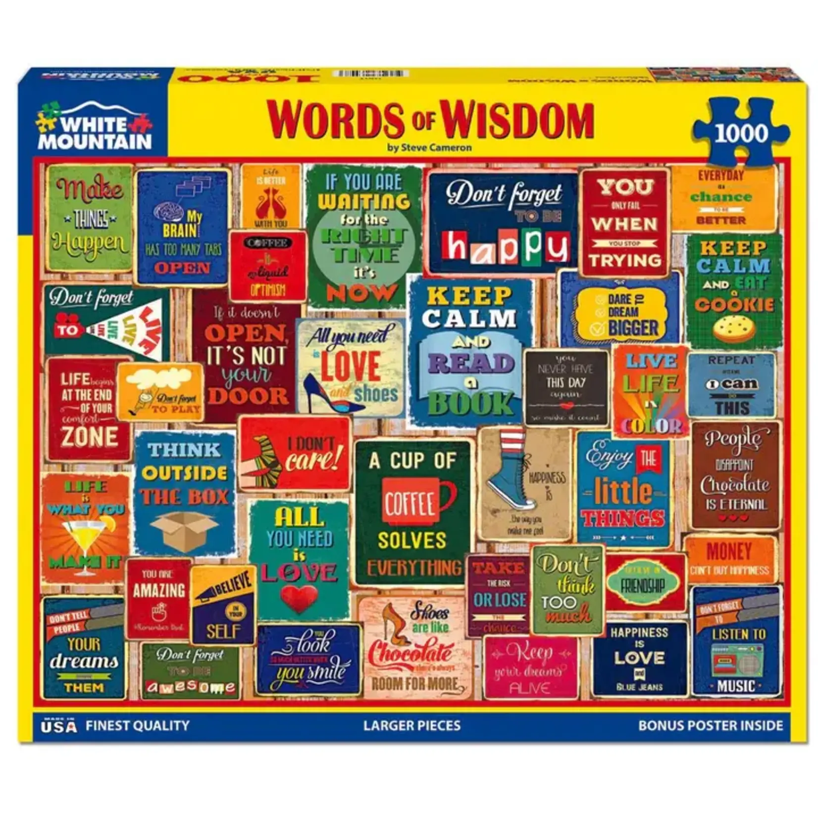 White Mountain 1607 Words Of Wisdom 1000 Piece Puzzle