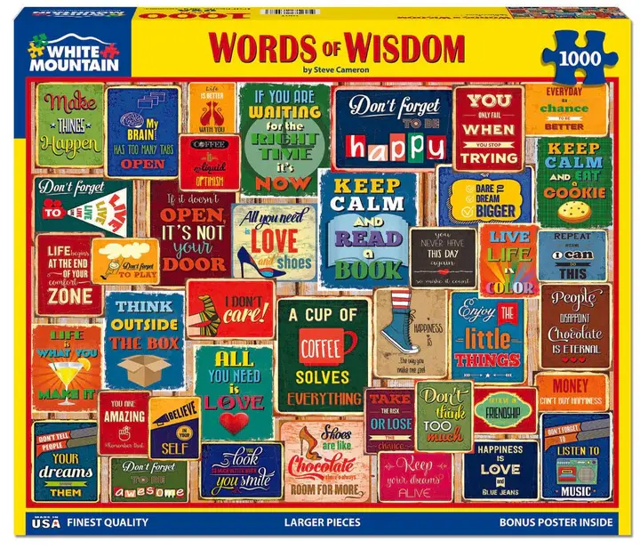 1607 Words Of Wisdom 1000 Piece Puzzle