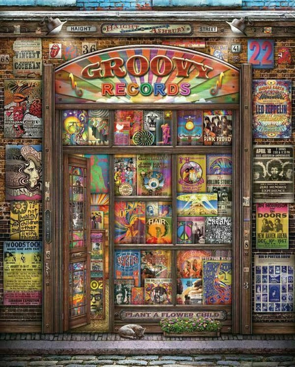 3810869 Groovy Records 1000 Piece Puzzle