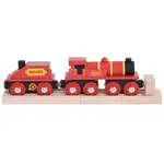 Bigjigs Toys BJT418 Red Engine & Coal Tender