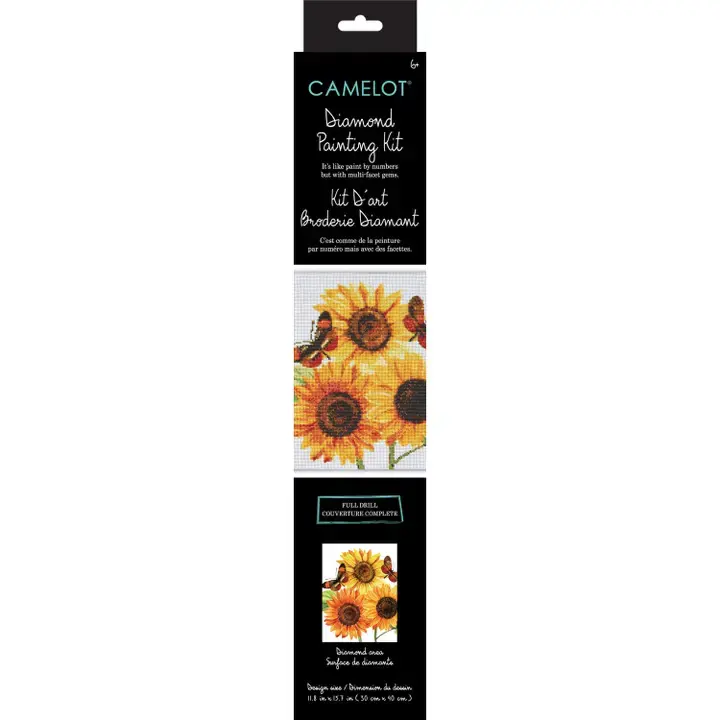 Sunflowers and Butterflies Diamond Art