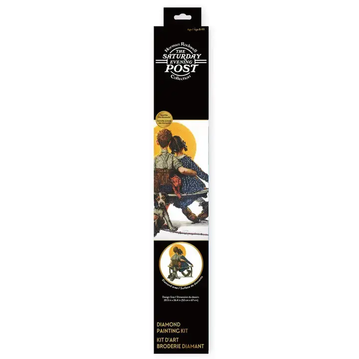 Norman Rockwell Boy & Girl Moon Diamond Art