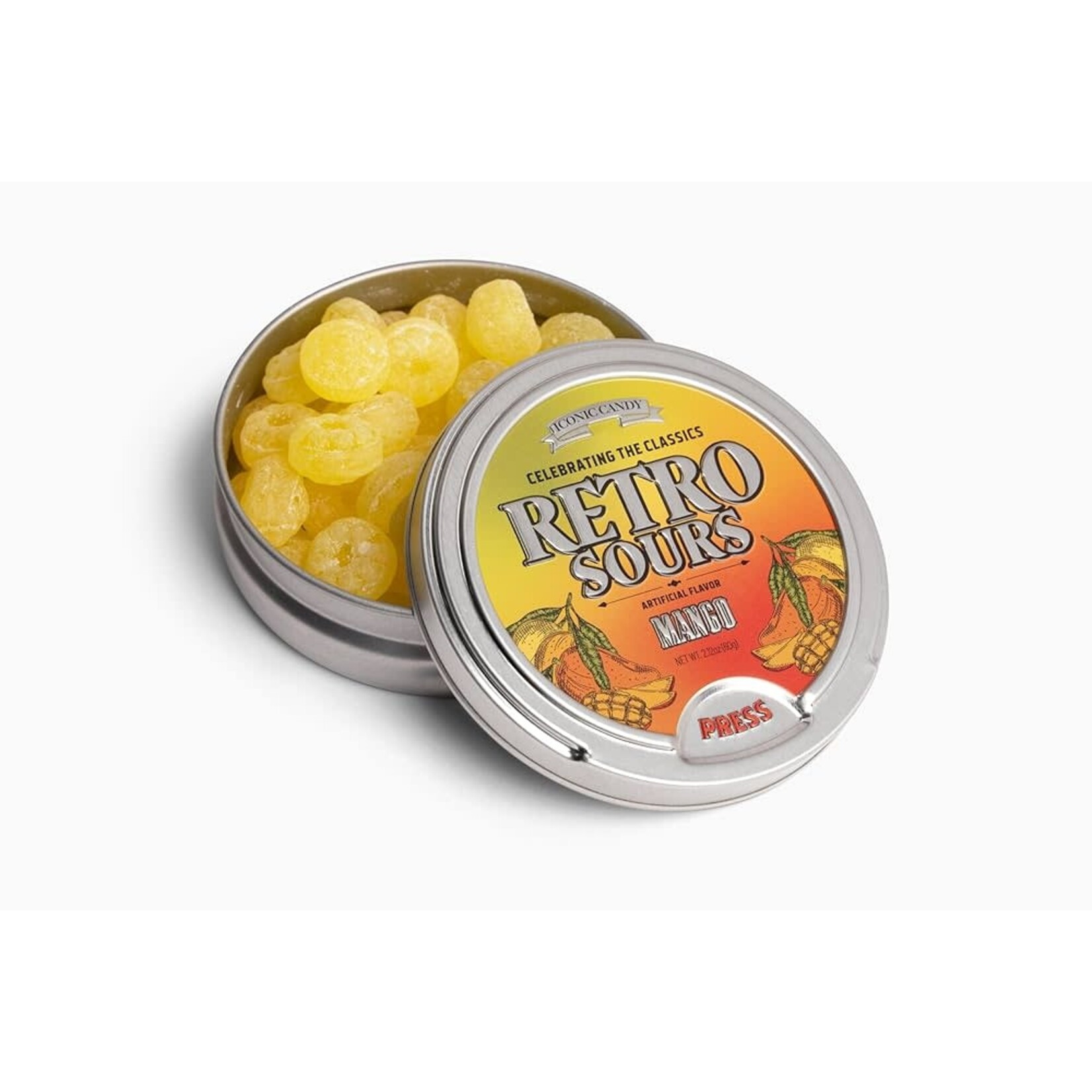 Retro Sours Mango Candy Tin 2.12oz
