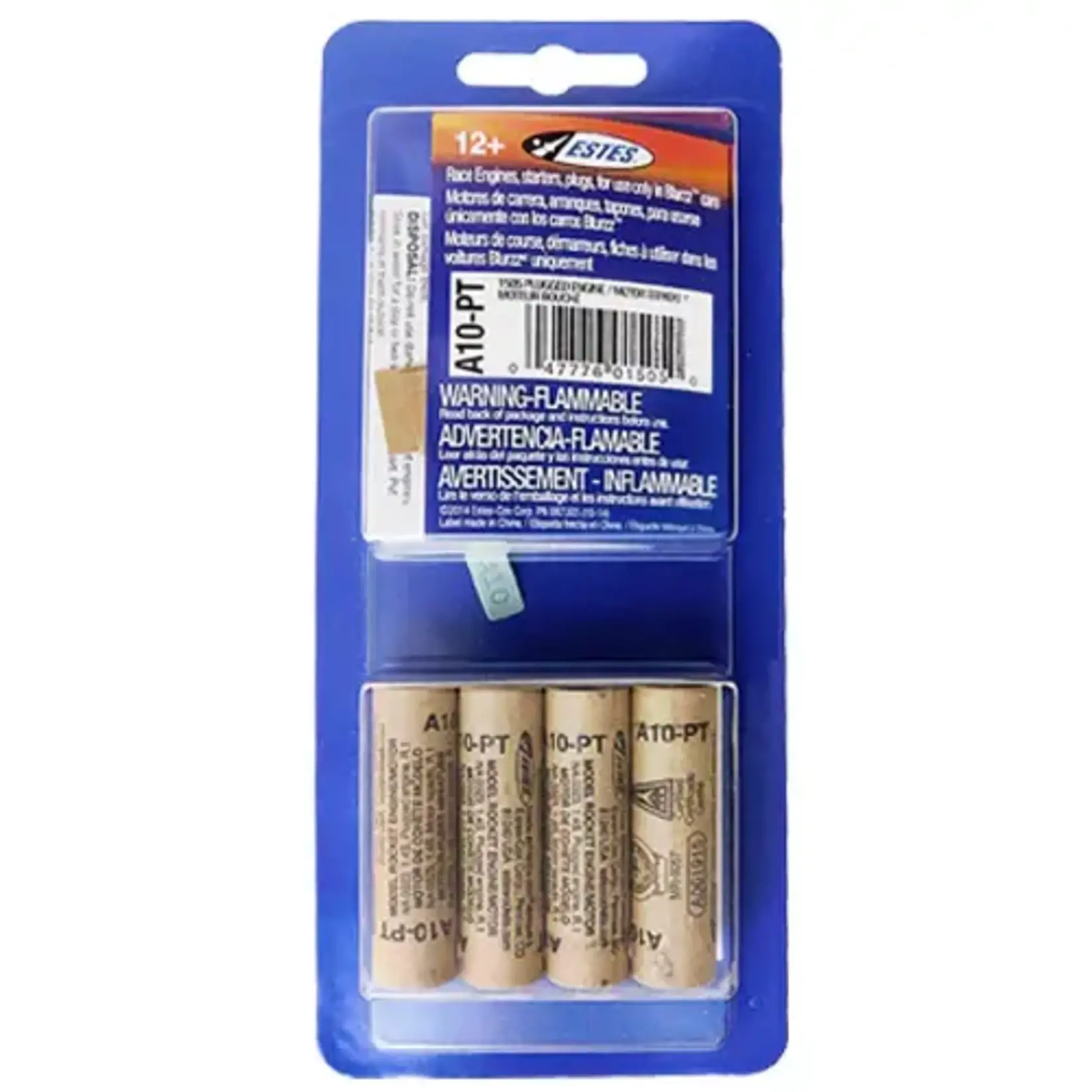 Estes 1505 A10-PT Blurzz Motor - 4 Pack