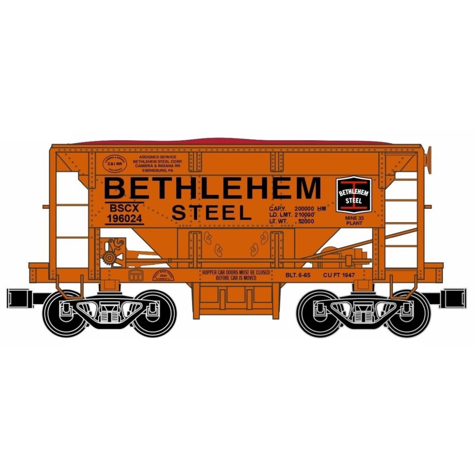Ready Made Trains 967197 O Ore Car Bethlehem Steel Ebensburg
