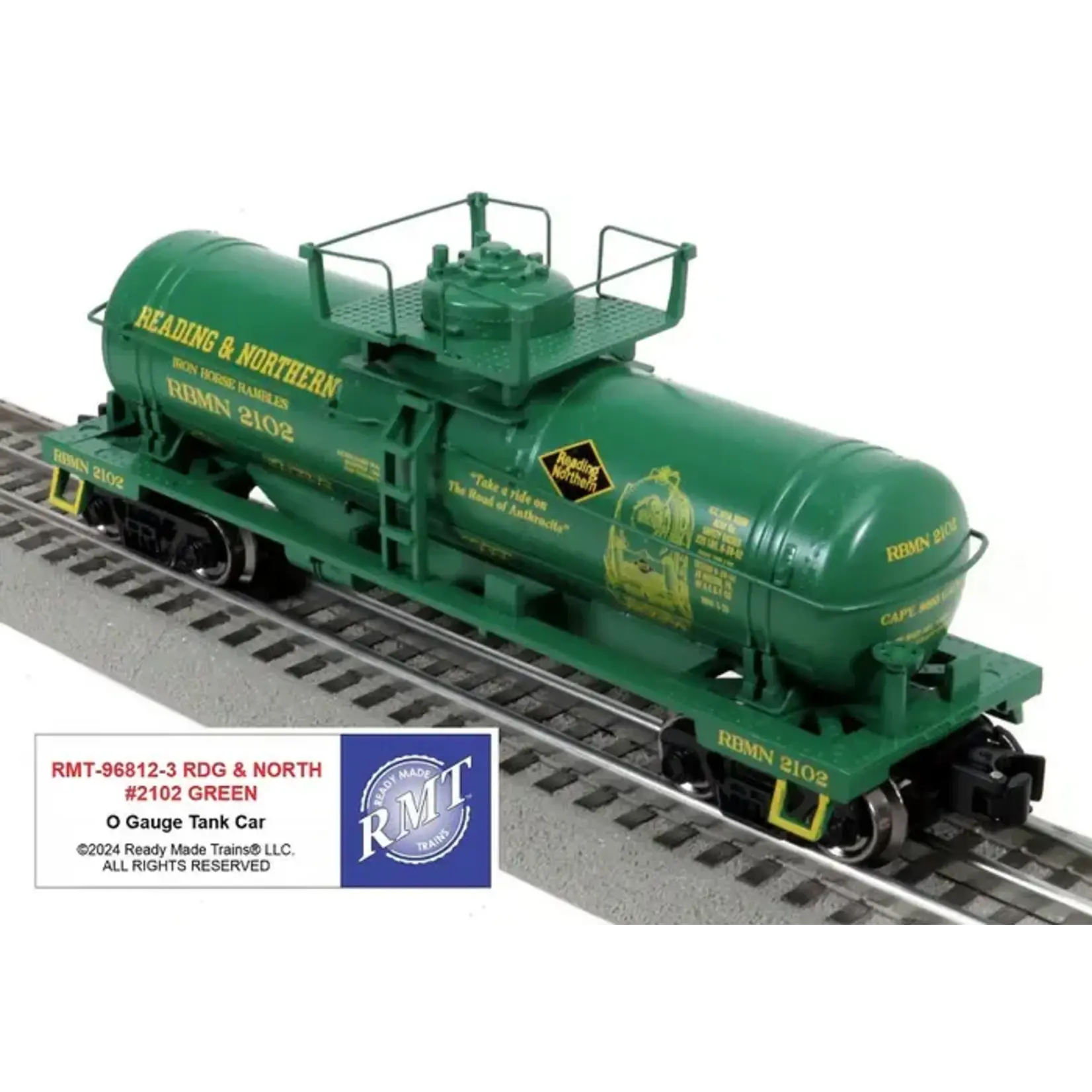 Ready Made Trains 968123 O Single Dome Tank Car Reading