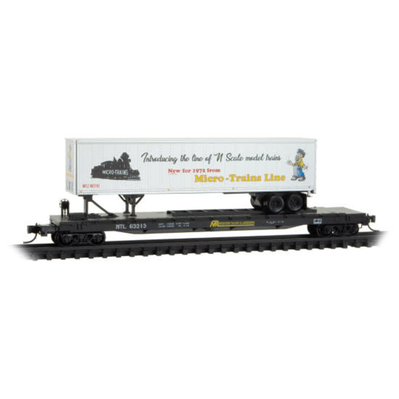Micro Trains Line 06400190 N MT&L 70s/80s TOFC w/Trailer 63213