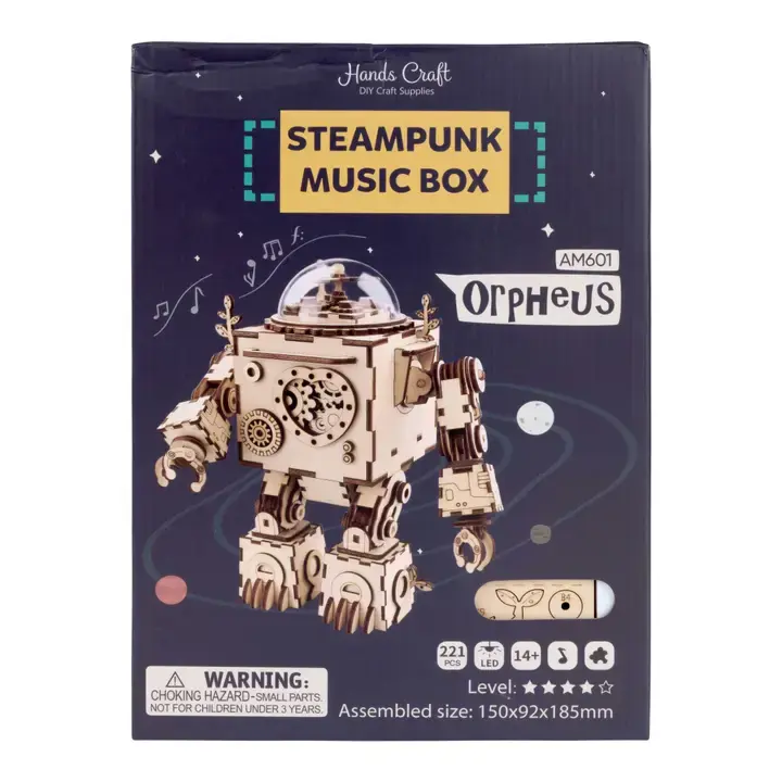 Orpheus Steam Punk Music Box Wooden Puzzle