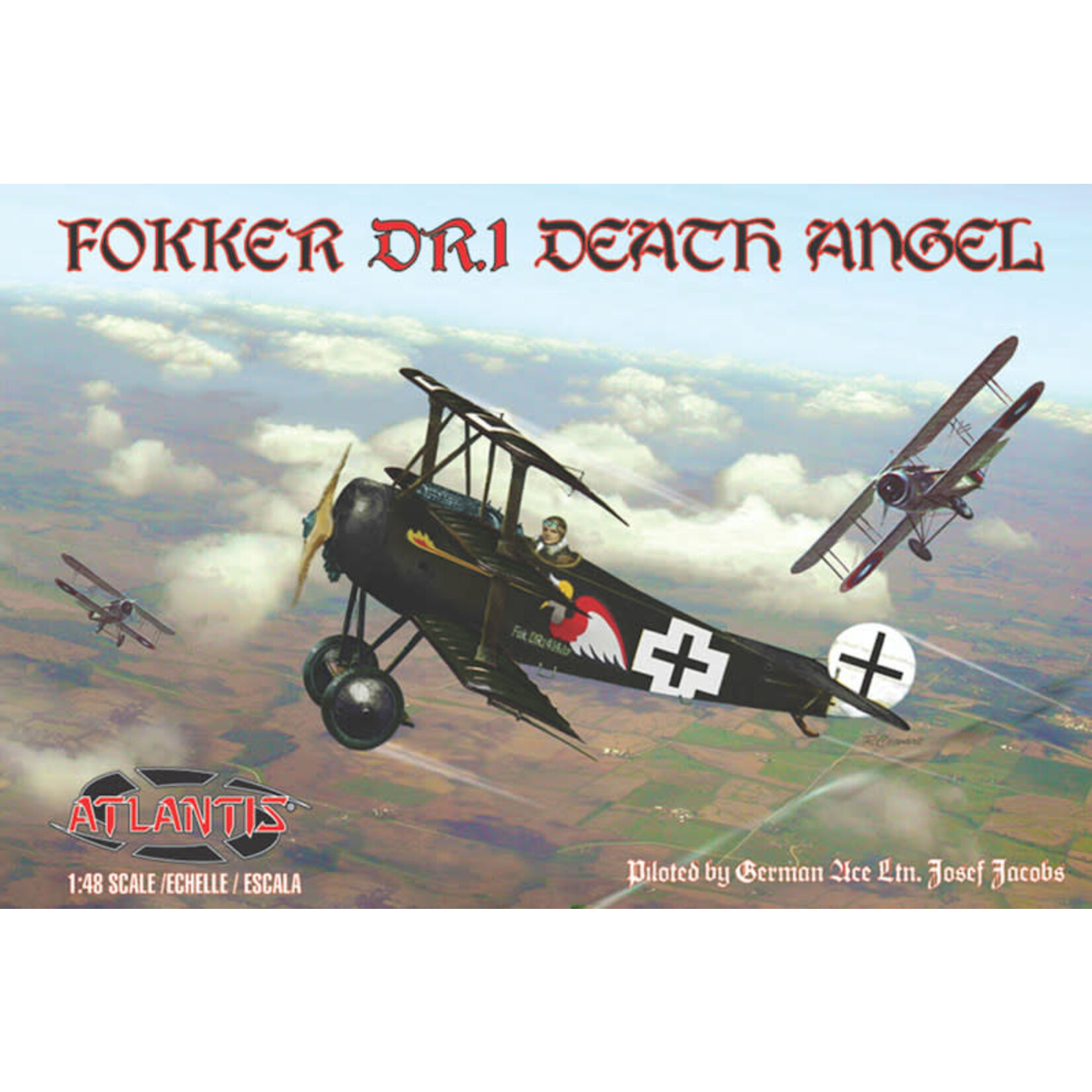 Atlantis 103 Fokker DR1 Death Angel w/ Trading Card
