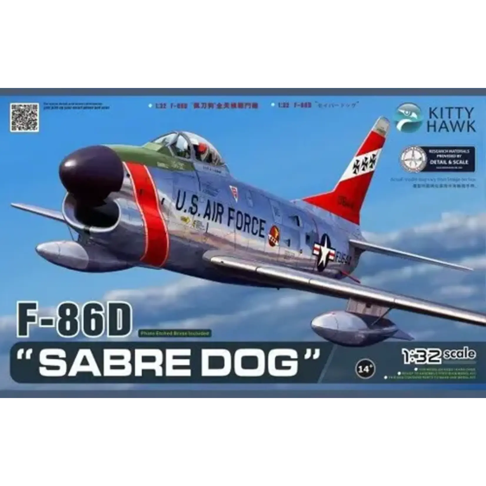 Kitty Hawk 32007 1/32 F86D Sabre Dog USAF Fighter