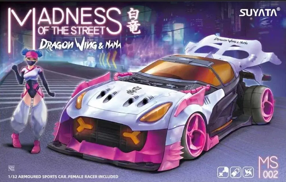 MS2 1/32 Madness of the Streets Dragon Wing Armored Sports Car & Dana Figure