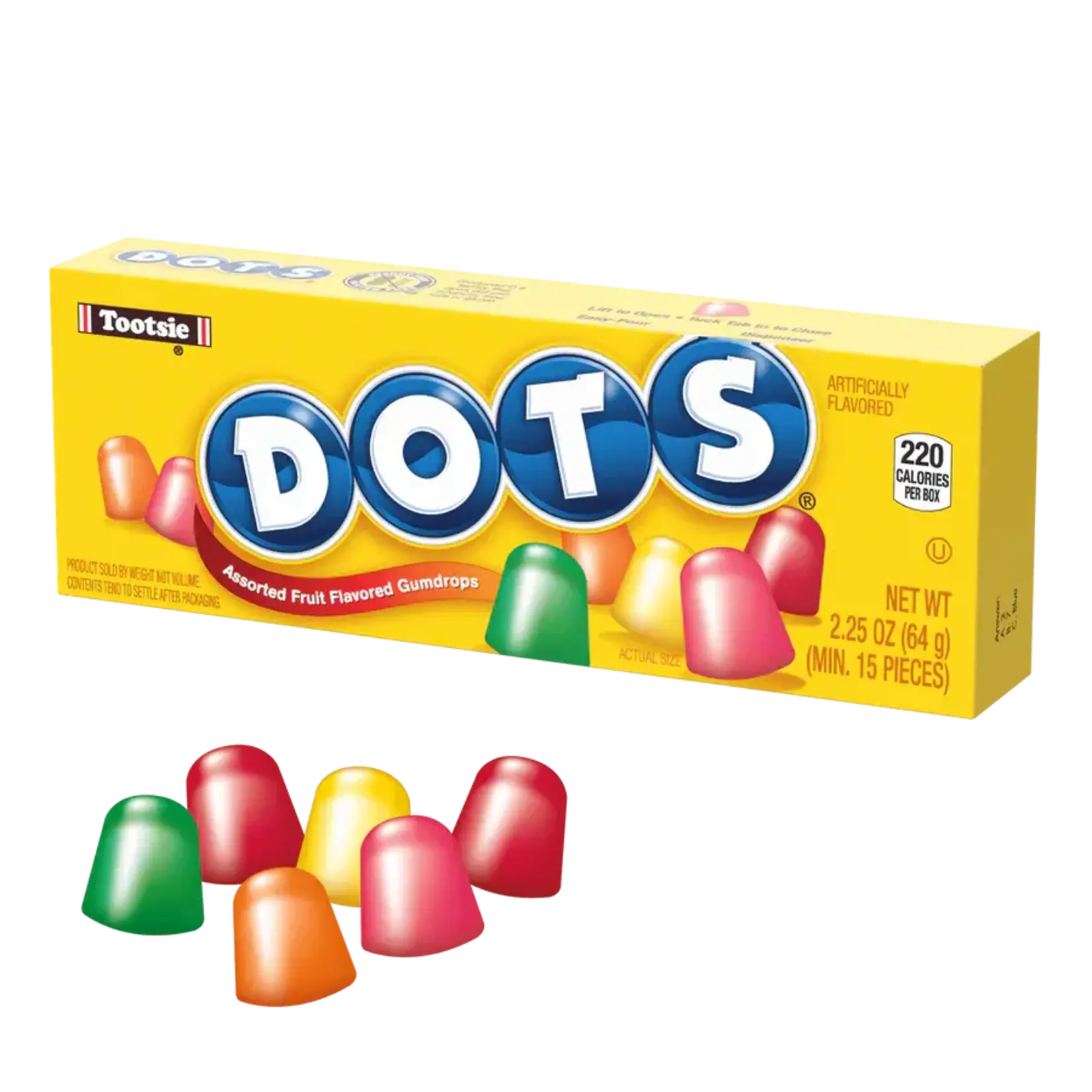 DOTS Original Assorted Gum Drops 2.25oz Box