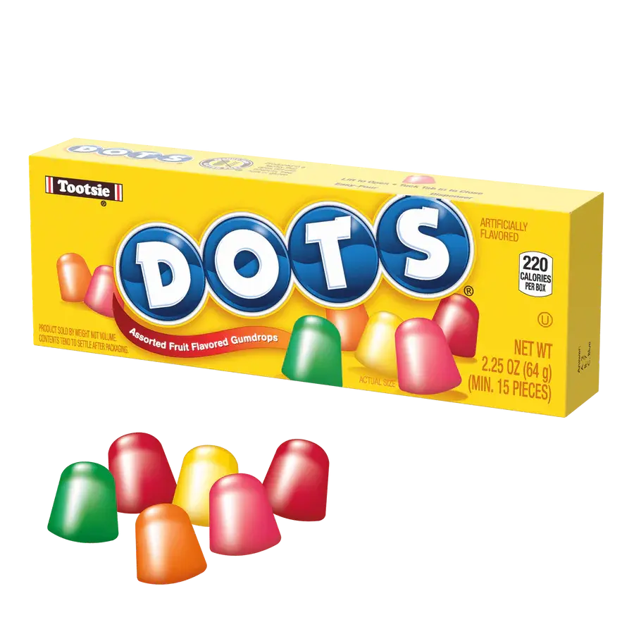DOTS Original Assorted Gum Drops 2.25oz Box