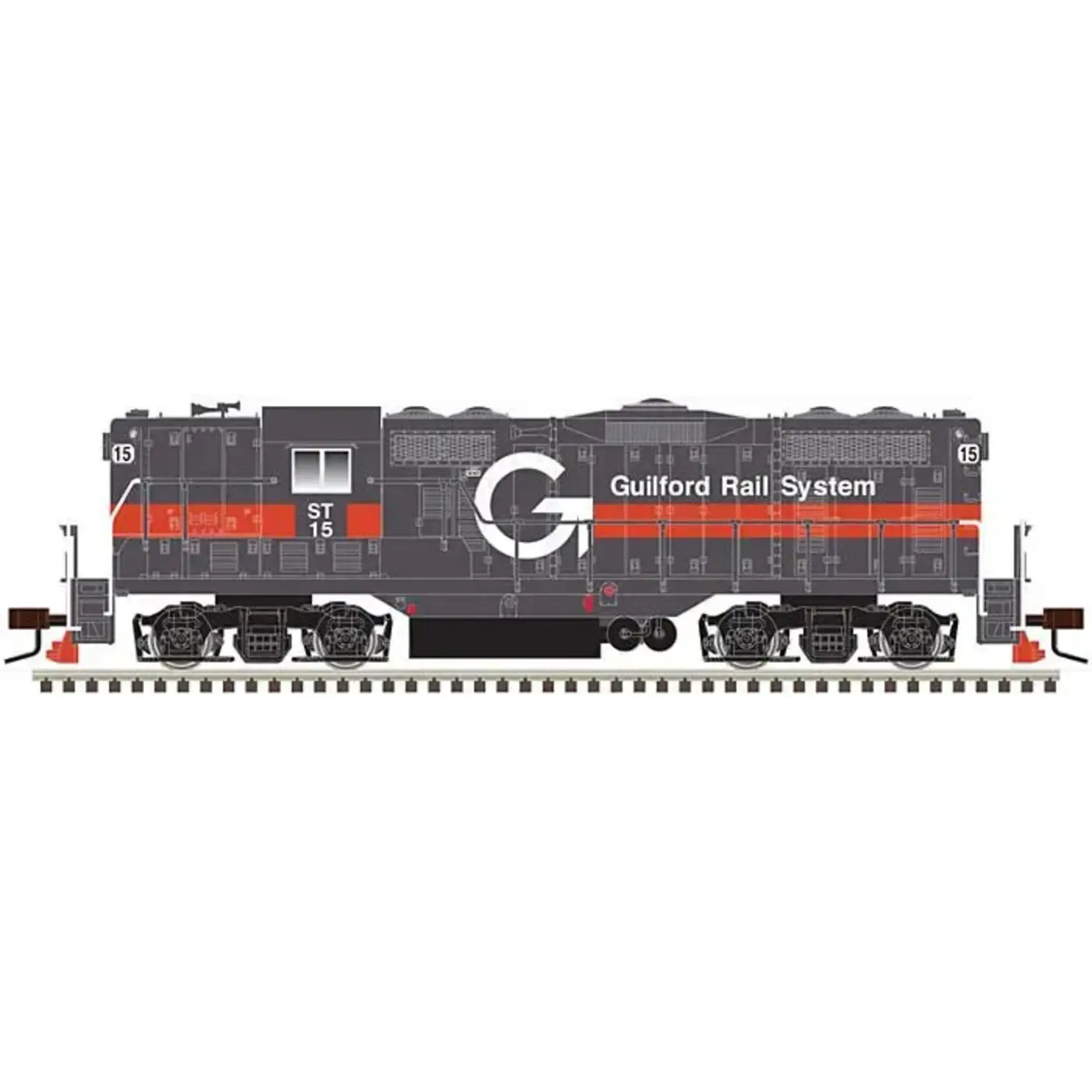 Atlas 10003931 HO GP7 Silver Guiford Rail System ST 15
