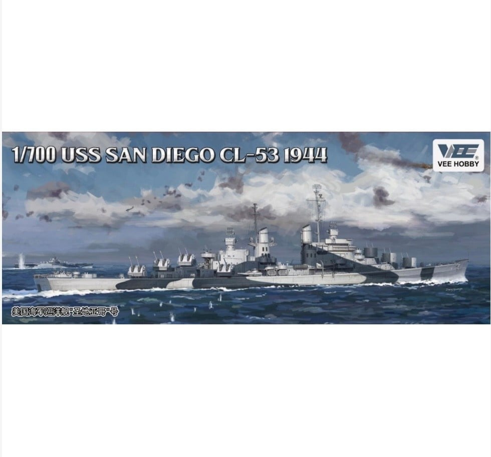 57012 1/700 USS San Diego CL53 Light Cruiser