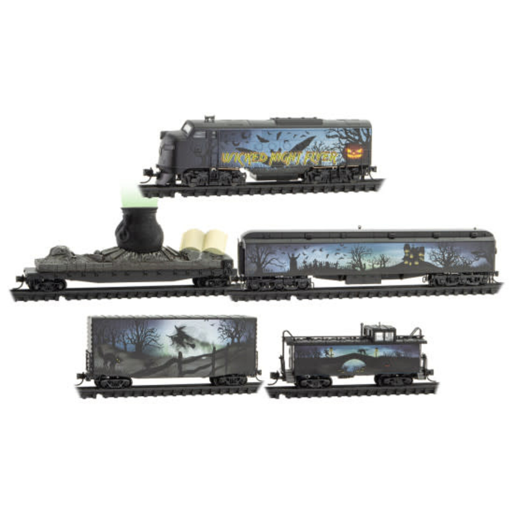 Micro Trains Line 99321385 N Wicked Night Flyer Trainset