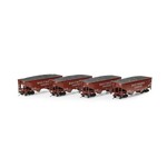 Roundhouse 1047 HO RND 34' 2-Bay Offset Hopper w/ Coal Load SOU #106504,106552, 106792, 106935 (4)