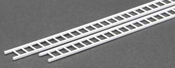 90673 1:48 O gauge White Polystyrene Ladder 150" Length (2 per pack)
