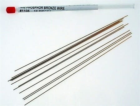 1105 Phosphor Bronze Wire 8"L .032" Dia - 12