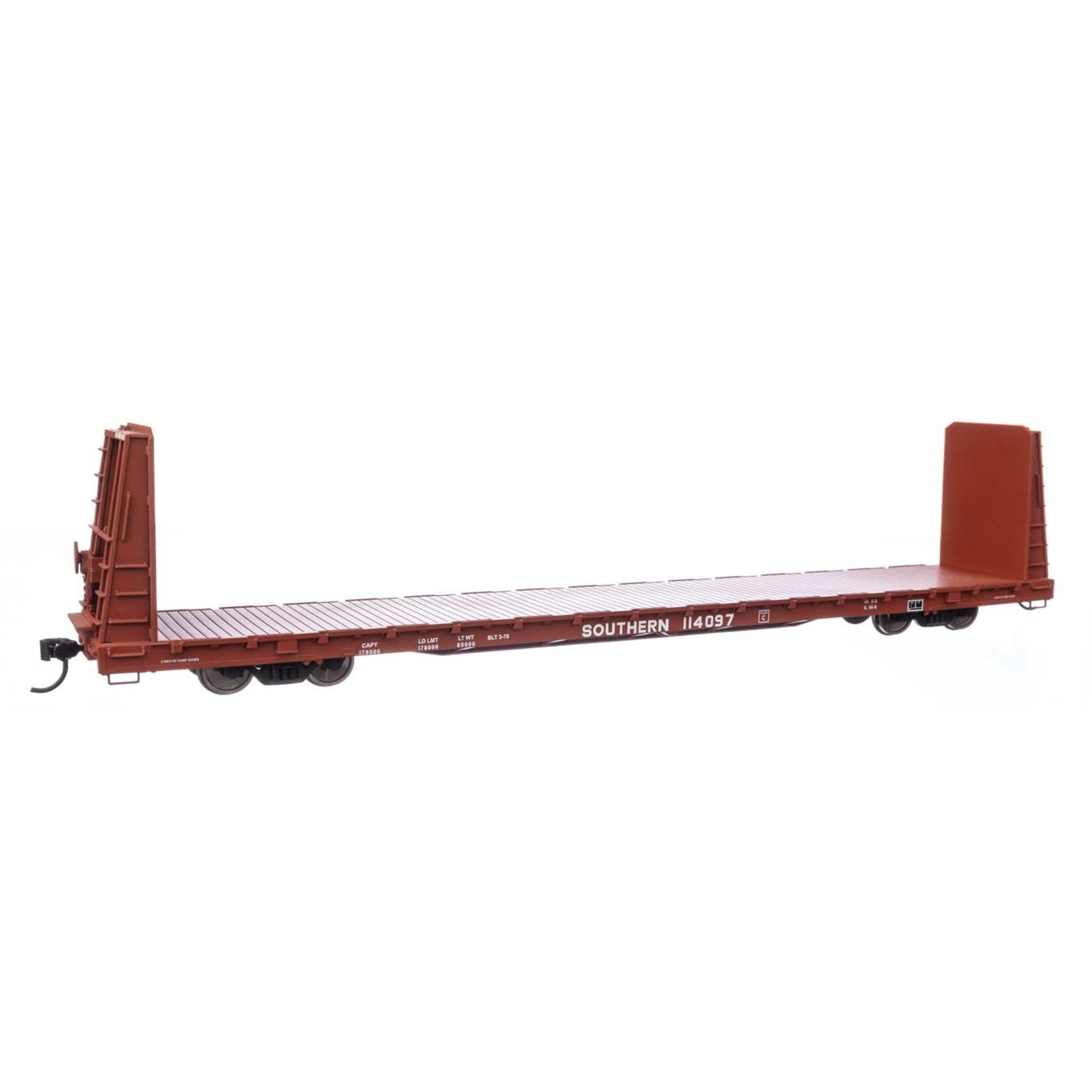 Walthers 91050612 HO 68' Bulkhead Flatcar Southern 114084
