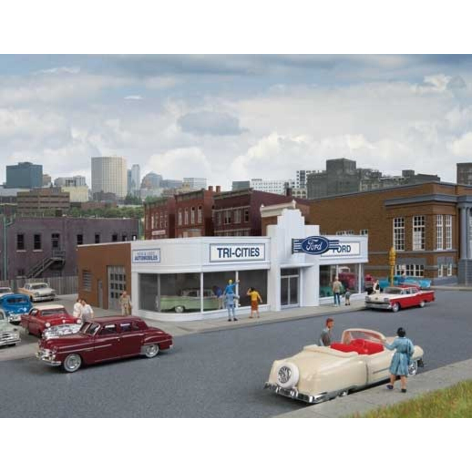 Walthers 9333490 HO Vintage Ford Auto Dealer Kit