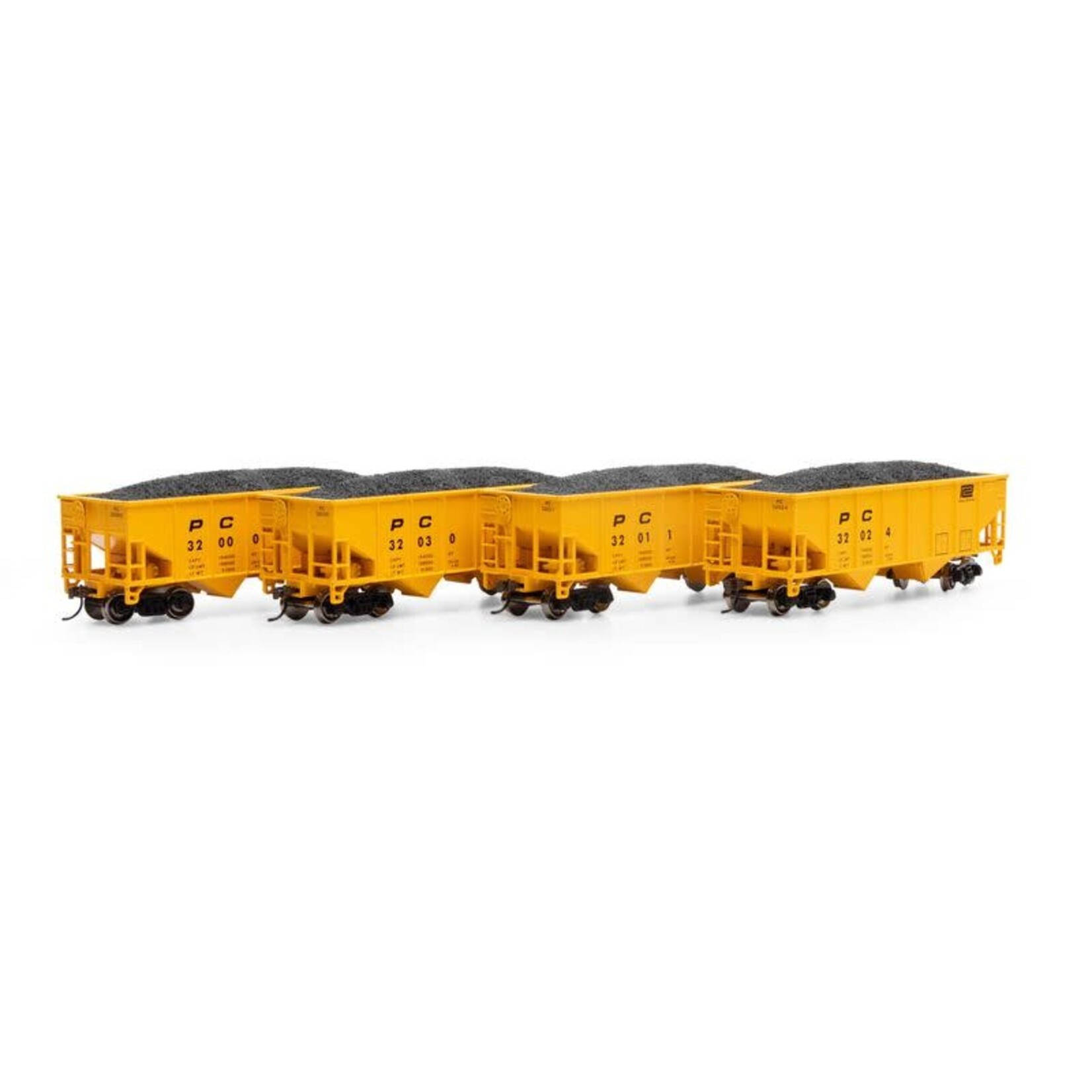 Roundhouse 50021 HO 34' 2-Bay Rib Side Hopper w/ Load PC #1