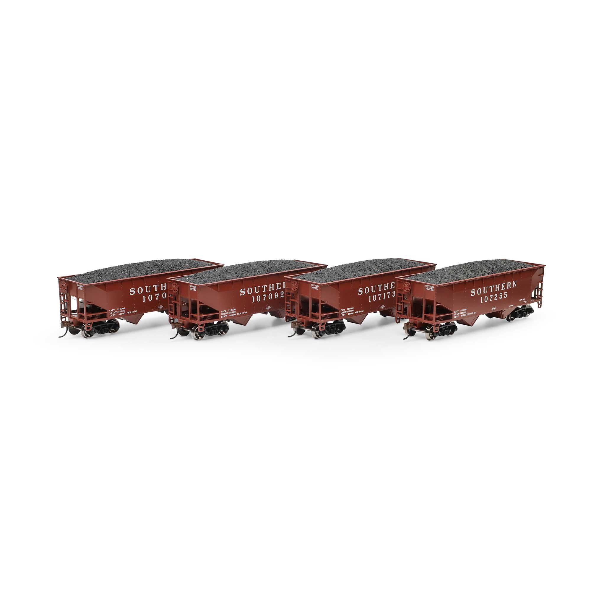 1048 HO RND 34' 2-Bay Offset Hopper w/ Coal Load SOU #107011 / 107092 / 107173 / 107255 (4)