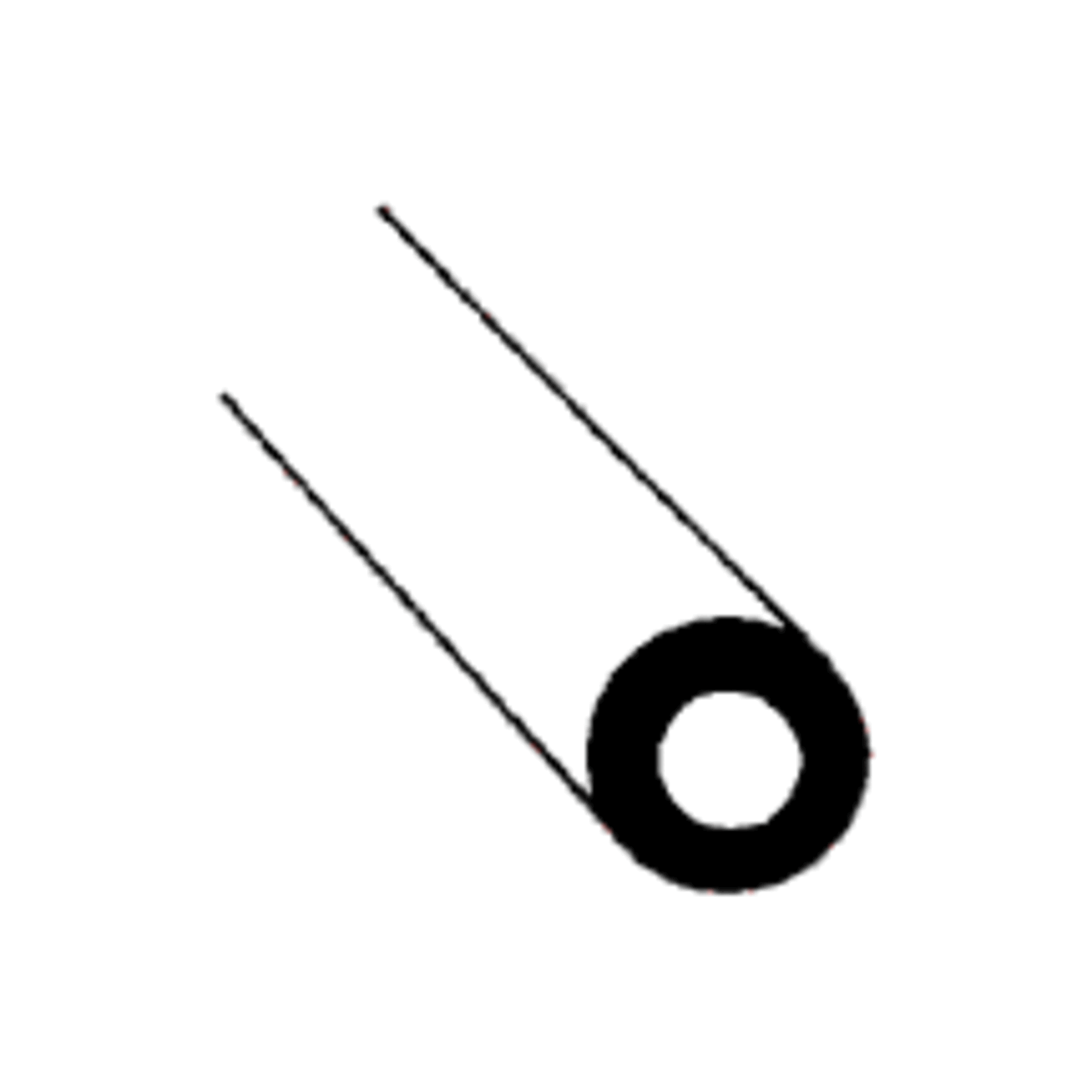 Plastruct 90101 White Butyrate Round Tubing - 3/64" (1.2mm) O.D. - I.D. and Wall N/A (15 per pack)