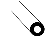 90102 White Butyrate Round Tubing - 1/16" (1.6mm) O.D. - I.D. and Wall N/A (12 per pack)