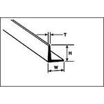 Plastruct 90507 5/16"Polystyrene Angle (.313 or 7.9mm) 24" length (4 per pack)