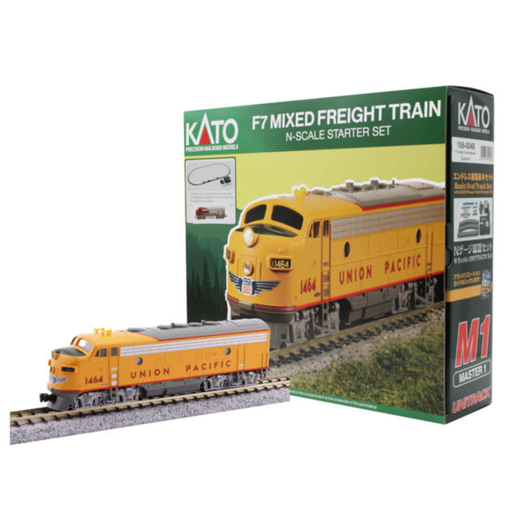 Kato 1060050 N F7 Freight Train Starter Set Union Pacific