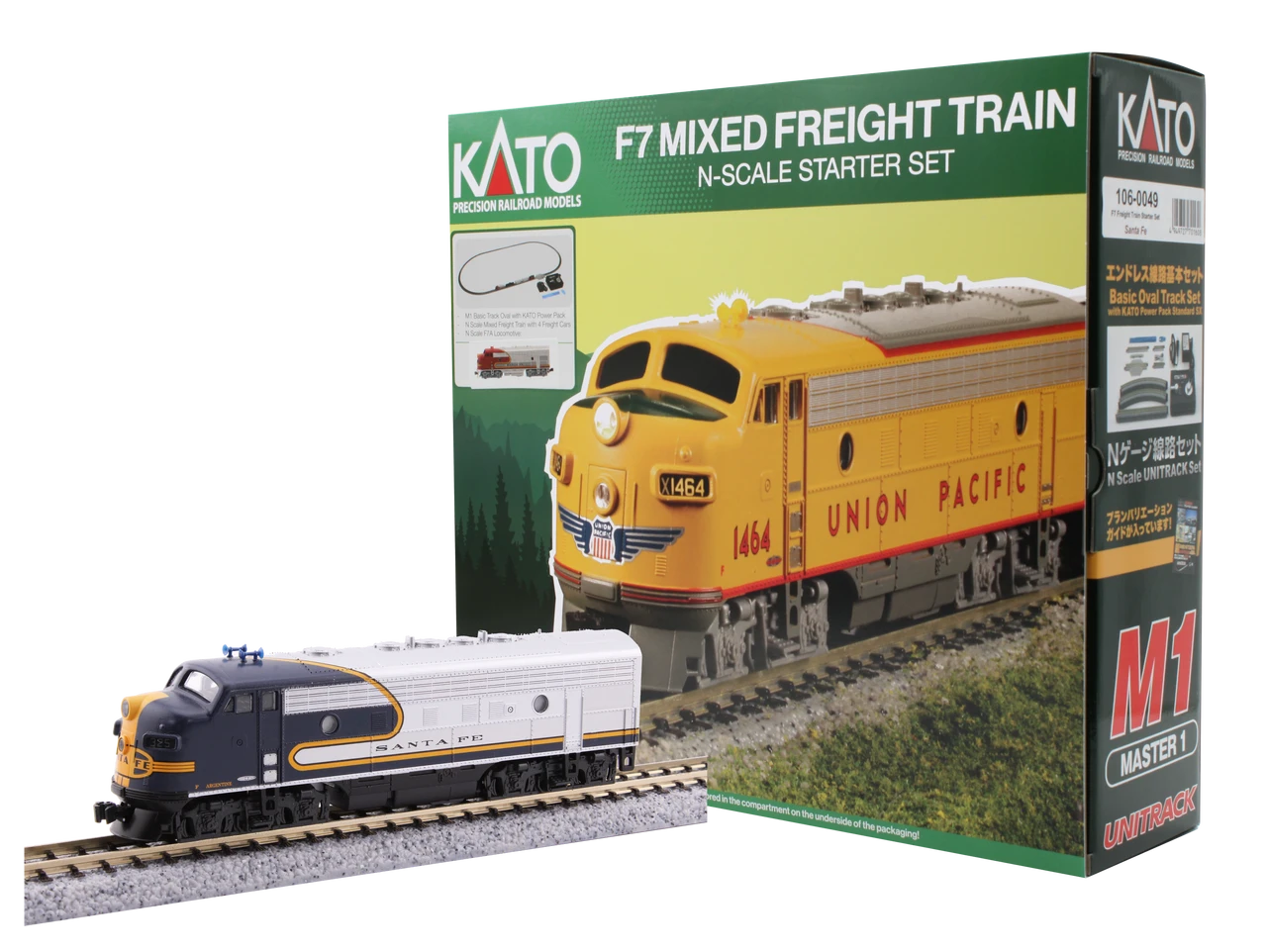 1060051 N F7 Freight Train Starter Set Sante Fe