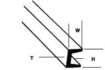 90583 1/8" Polystyrene Deep Channel (.125" or 3.2mm) 15" Length (8 per pack)