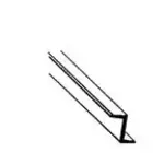 Plastruct 90591 1/16th Polystyrene Zee Bar (.062 or 1.6mm) 10" Length (10 per pack)