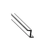 90593 1/8" Polystyrene Zee Bar (.125" or 3.2mm) 15" Length (8 per pack)