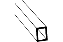 90631 1/4" x 3/16" Polystyrene Rectangular Tubing 15" Length (5 per pack)