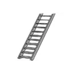 Plastruct 90661 1:160 N gauge White Polystyrene Stairway 3" Length 2'-6" Scale Width (2 per pack)