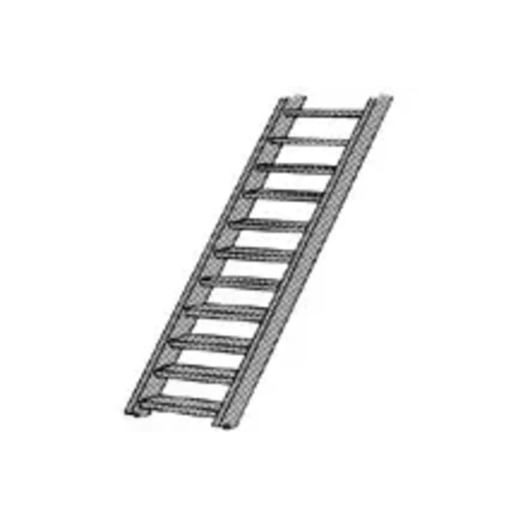 Plastruct 90661 1:160 N gauge White Polystyrene Stairway 3" Length 2'-6" Scale Width (2 per pack)